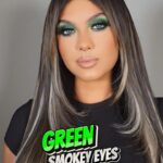 Belle Hassan Instagram - 50 shades of green 💚🍀✅🐸 What look do you wanna see next? #greeneyeshadow #eyeshadowtutorial