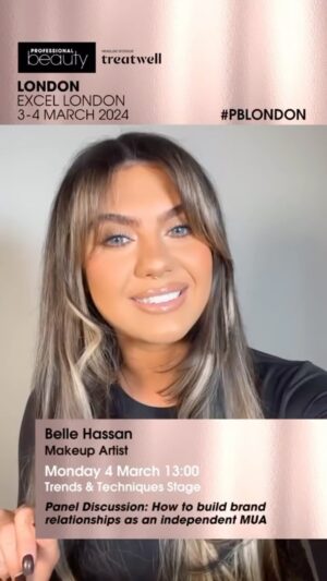 Belle Hassan Instagram - Join Belle Hassan, makeup artist and social media personality on the Trends & Techniques Stage at PB London! 🎉💋

Belle will be sharing insights on how to build brand relationships as an independent MUA. This stage is sponsored by Treatwell and is free to attend! 🤝💖

This session is ideal for emerging beauty professionals looking to boost their careers! Get tips from Belle herself, who is passionate about the beauty industry and inspiring the next generation!

🔗 in bio to register for PB London for free!

#PBLondon #makeupartist #brandrelationships #BelleHassan