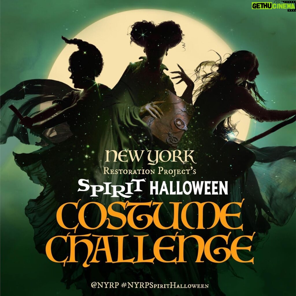 Bette Midler Instagram - Come, ghouls and gals – a costume challenge awaits! Enter @nyrp’s Spirit Halloween Costume Challenge for a chance to have your look judged by @MichaelKors during our virtual event, “In Search of the Sanderson Sisters: A Hocus Pocus Hulaween Takeover”! Flaunt your best Halloween look from home in a short video and you could be featured in the show! One spooky soul will win first-class airfare for two and a two-night stay in NYC to attend @NYRP’s Hulaween in 2021, a $500 gift card to @SpiritHalloween, and a fashion illustration of your winning look by NYC artist @JustinTeodoro! Oh, and don’t forget your ticket to the show at www.nyrpshop.org! Photo credit: @franzszony   Want to win? Here’s how to enter: •Follow @NYRP and @SpiritHalloween •Post a short video (30 seconds max) of your Halloween costume to Instagram or Tiktok with the hashtag #NYRPSpiritHalloween •Email your video submission to mailto:hulaween@nyrp.org with your account type and handle as the subject line, “Instagram - @NYRP”   RULES: •Open worldwide •Record your video vertically •Submit your video by 10/25 at 11:59 p.m. EDT for the chance to be featured in NYRP’s live broadcast on 10/30 at 8:00 p.m. EDT •Entering this challenge is automatically authorizing the use of all footage to be used by NYRP in live broadcast on 10/30 •This challenge is not affiliated with Instagram in anyway
