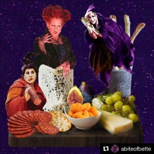 Bette Midler Instagram - As good as these witches look on a cheese board (thanks to @abiteofbette), @ladyandlarder has created 3 even more boo-tiful creepy cheese and charcuterie boards for your Hulaween watch party! Order by ‪10/21‬ to enjoy while watching the virtual show ‪on 10/30‬ supporting @nyrp. Link in bio for info or email hulaween2020@gmail.com #nyrphulaween