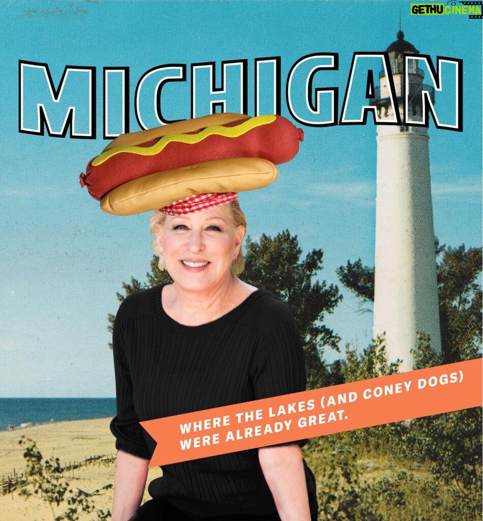 Bette Midler Instagram - Michiganders! Today is the last day to register online to vote and make your voices heard! Wherever you fall on the hand (if you’re a Michigander you know 🖐), swipe right for tips and tricks on voting, or visit iwillvote.com to register and learn more.