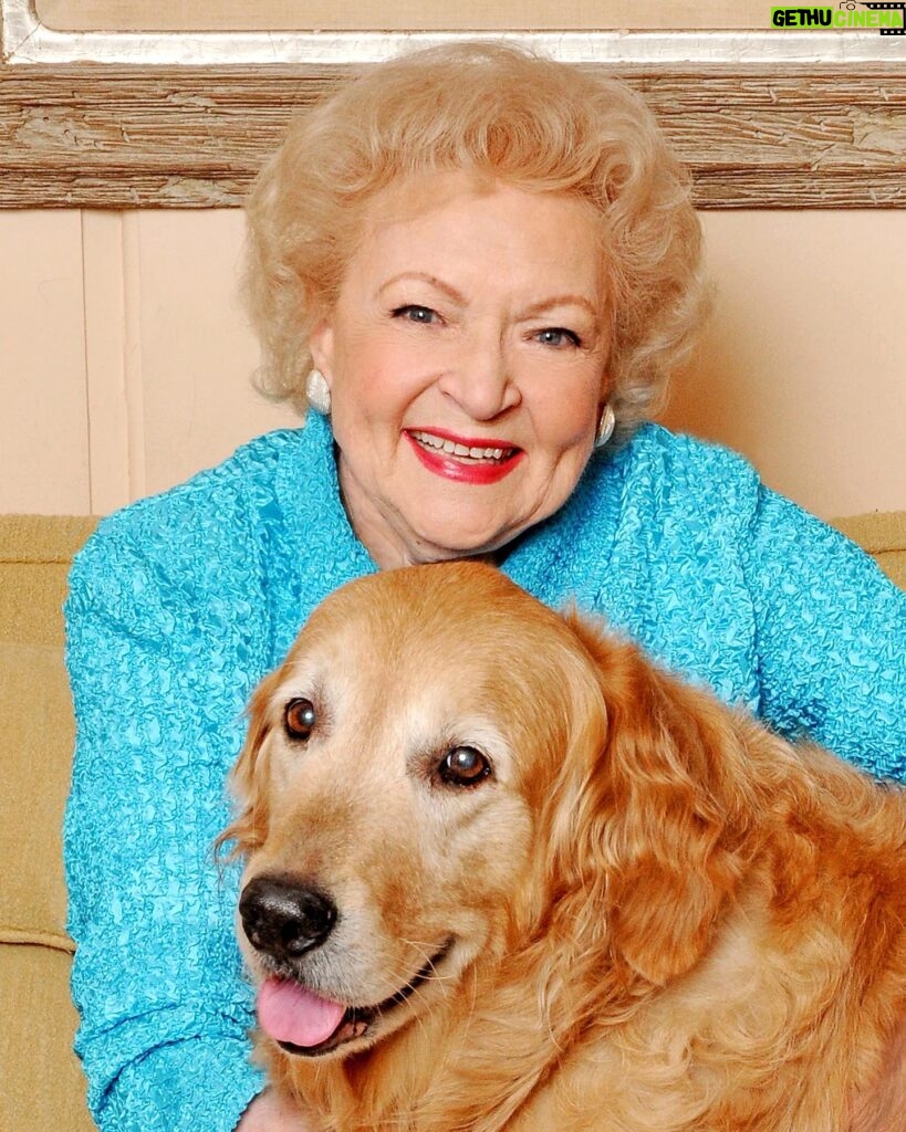 Betty White Instagram - Happy Friday! Two happy faces here in Betty’s official fan photo. I’ll bet some of you have a signed copy of this from Betty and Ponti!!