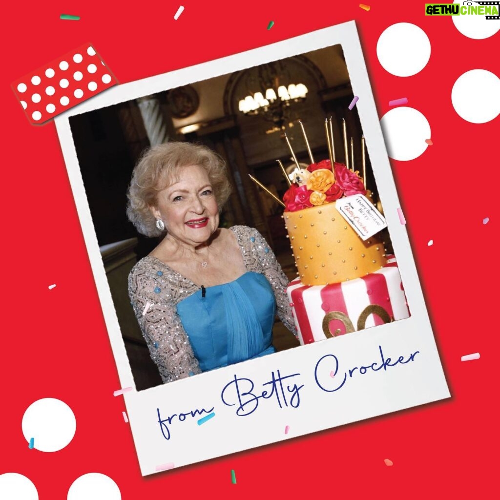 Betty White Instagram - #AD I love birthdays! With my 100th birthday coming up, I have a lot of great memories from different celebrations over the years. With @BettyCrocker and @Walmart, you can celebrate your own birthday cake creations and celebrations. Share using #100waystocelebrate