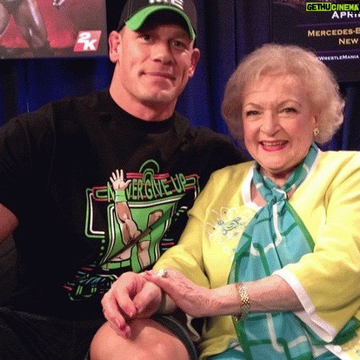 Betty White Instagram - Some Friday Fun! That time Betty and John Cena hung out 🙂. Not sure who was more excited…