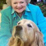 Betty White Instagram - Let’s get back to some animals! Here’s a pic of a photo I found in a box at my house. Betty and Pontiac in her back yard. Smile! It’s almost the weekend 🙂