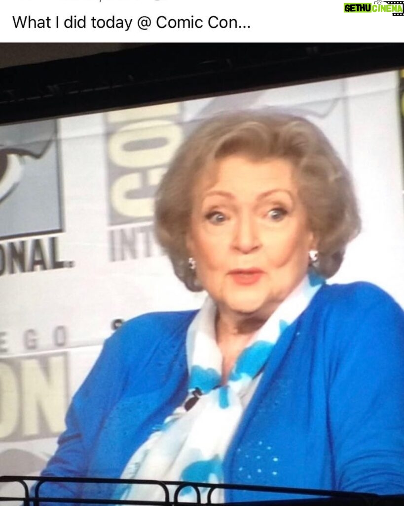 Betty White Instagram - 8 years ago today… Betty was at Comic Con! Were you there??