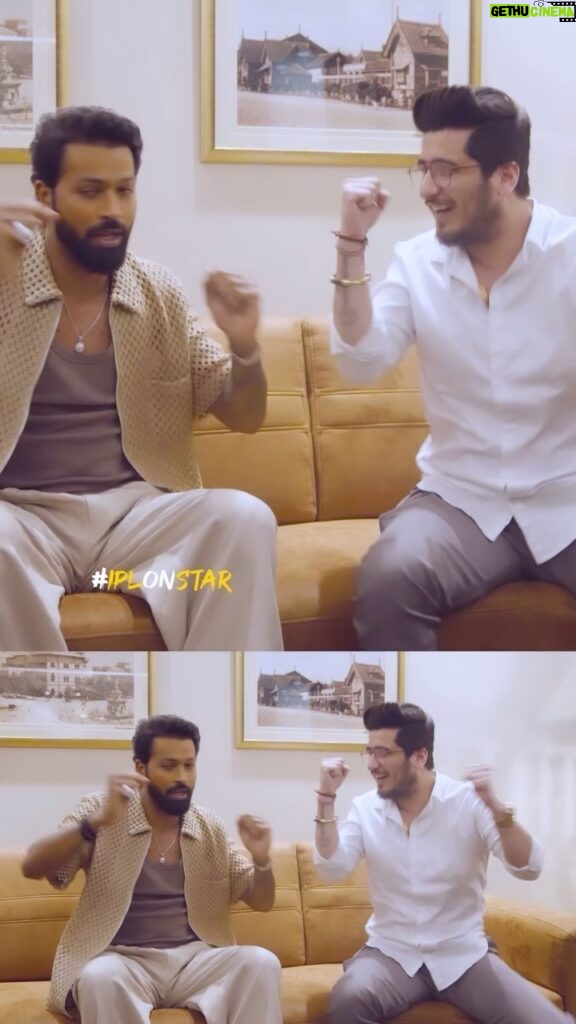 Bhavin Bhanushali Instagram - Bowled over by the banter! 🤣🏏 @hardikpandya93 Join the fun Q&A with Hardik Pandya, setting the mood for IPLonStar starting March 22nd. Don’t miss out on the cricket carnival! 🎉 Watch the full podcast on my YouTube channel. Link in Bio #. #IPLonStar #StarSportIndia #StarNahiFar @Starsportsindia @themadinfluence