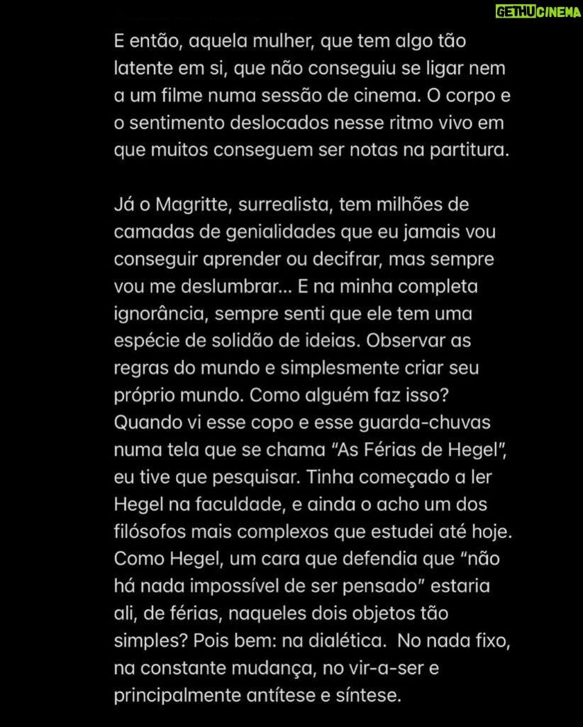 Bia Arantes Instagram - sobraram vírgulas, faltaram vírgulas… “pqs” confusos…é que está tarde e preciso tentar dormir.