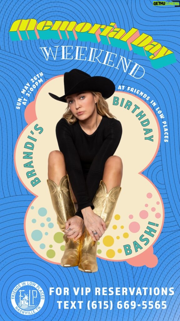 Brandi Cyrus Instagram - Hang with your Friends at @brandicyrus Birthday Bash THIS SUNDAY at 3PM! 🎂 COMMENT “BIRTHDAY” TO LEARN MORE!