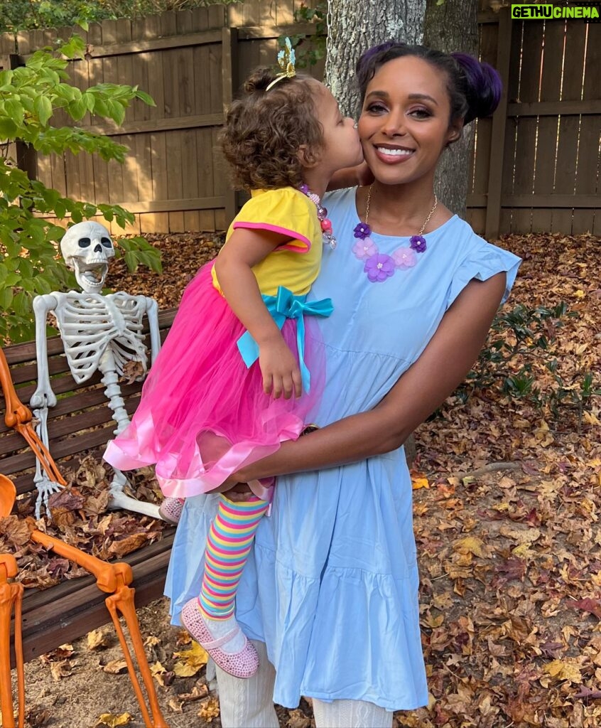 Brandi Runnels Instagram - "Just add a little fancy...and voila life's fantastique...." 👑 Fancy Nancy, her bestie Bree and a couple of dogs that don't really belong 😂👻🎃 #happyhalloween