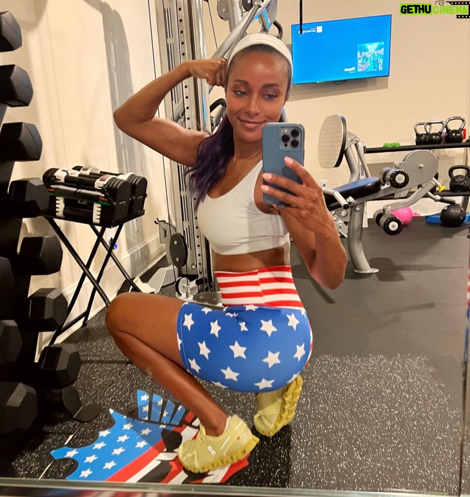Brandi Runnels Instagram - If you didn't lift dressed like Captain America...did you even lift today?? 😄🇺🇸 #happy4thofjuly