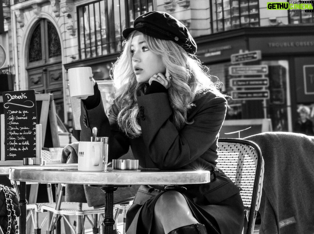 Brec Bassinger Instagram - In 2023, I learned that coffee taste better in Paris 🖤 Xo.