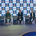 Brett Lee Instagram - Such a fabulous time at the #RisingBharatSummit with these wonderful people 😇🫂 Discussed the #IPLonJioCinema, impact of T20 cricket on Tests…and more. @brettlee_58 @abdevilliers17 @anjum_chopra @gauravkalra75 @officialjiocinema