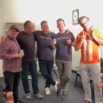 Brett Lee Instagram - We are on in a few mins @paddorsl ! Pop down and check us out. We are in for a great night @sixnoutofficial @stevebalbi @sydneybeerco @imatlunchwithlee @richardcheequee @buzzard08 @gavrobbo375