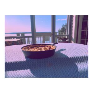 Bridgit Mendler Instagram - Give yourself permission to slow down the racing thoughts and enjoy a slice of peach pie 🌊
