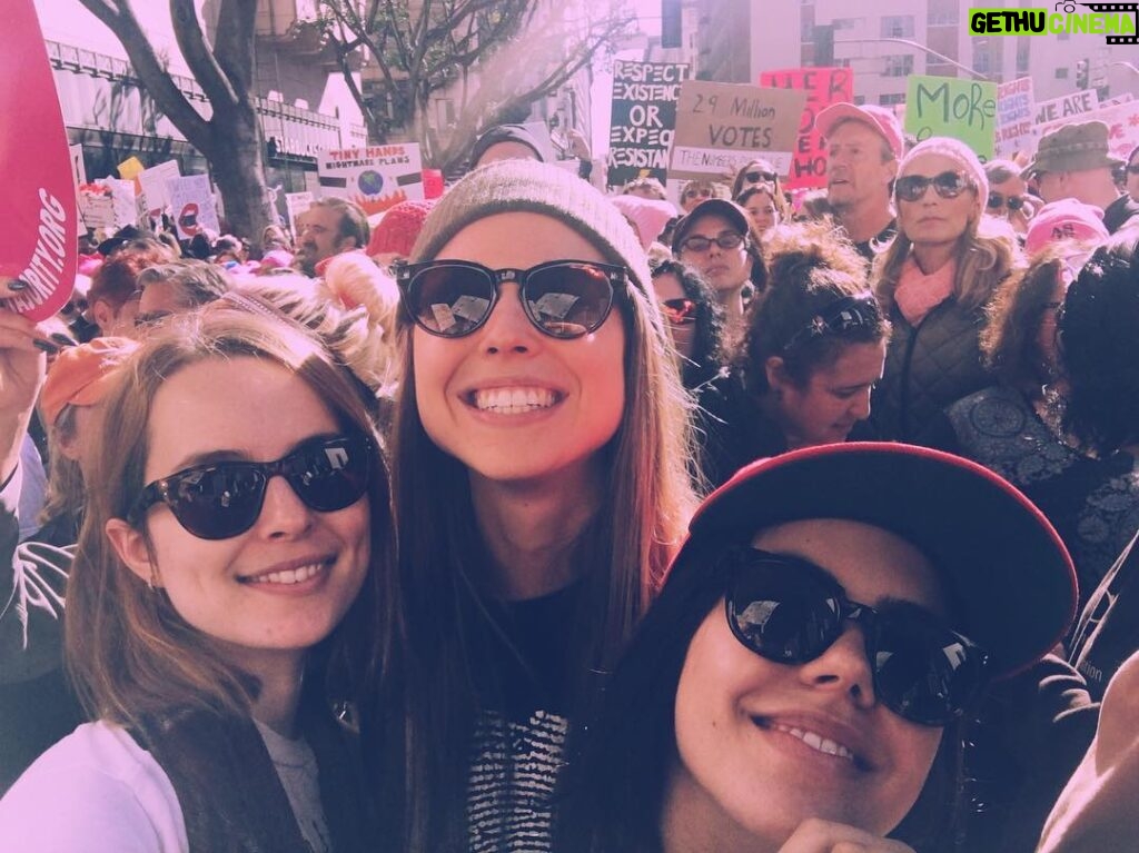 Bridgit Mendler Instagram - In the thick of it with the ladies I love 💜 #womensmarch