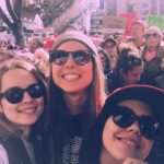 Bridgit Mendler Instagram – In the thick of it with the ladies I love 💜 #womensmarch
