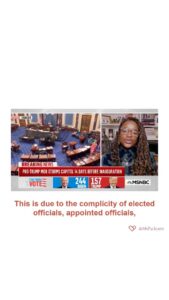 Brittany Packnett Instagram - one thing about me? imma call a thing a thing. this was a violent insurrection, by a mob of white supremacists, participated in and permitted by police, incited by members of congress who stood on the capitol floor just hours later with blood on their hands. and none of them will defeat us. with Brian Williams on @msnbc
