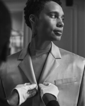 Brittney Griner Instagram - A commitment to craft. @brittneyyevettegriner and @cherelletgriner getting ready for the #MetGala, wearing custom Calvin Klein. #ALineofBeauty
