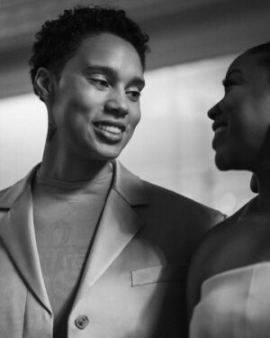 Brittney Griner Instagram - A commitment to craft. @brittneyyevettegriner and @cherelletgriner getting ready for the #MetGala, wearing custom Calvin Klein. #ALineofBeauty