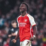 Bukayo Saka Instagram – Let’s Go! 💪🏿 Into the quarters for the first time in 14 years. What a night and your support meant everything to us Gooners. Couldn’t have done it without you all ❤️