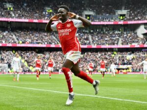 Bukayo Saka Instagram - North London, you’re OURS! Always & Forever. THE @arsenal ❤️ #GodsChild