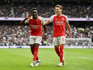 Bukayo Saka Instagram - North London, you’re OURS! Always & Forever. THE @arsenal ❤️ #GodsChild