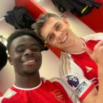 Bukayo Saka Instagram – My guy @leandrotrossard ! Now let’s lock in for Sunday 💪🏿🔴