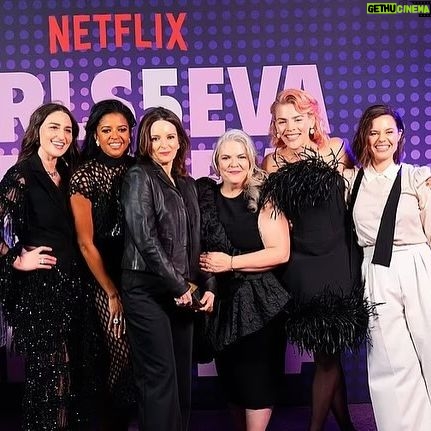 Busy Philipps Instagram - @netflix gave #girls5eva the MOST fun, greatest premiere EVER, complete with us singing live in front of the theater and being interviewed by @daveholmes ❤️THEY GAVE US A TRL MOMENT 😭❤️I MAY NEVER RECOVER😭❤️ Thank you so much to everyone that made it happen and @csiriano for dressing us GIRLS ✨ALL 3 SEASONS OUT IN ONE WEEK ON NETFLIX ✨ 📸: @noamgalai (i’m gonna post my whole look separately)