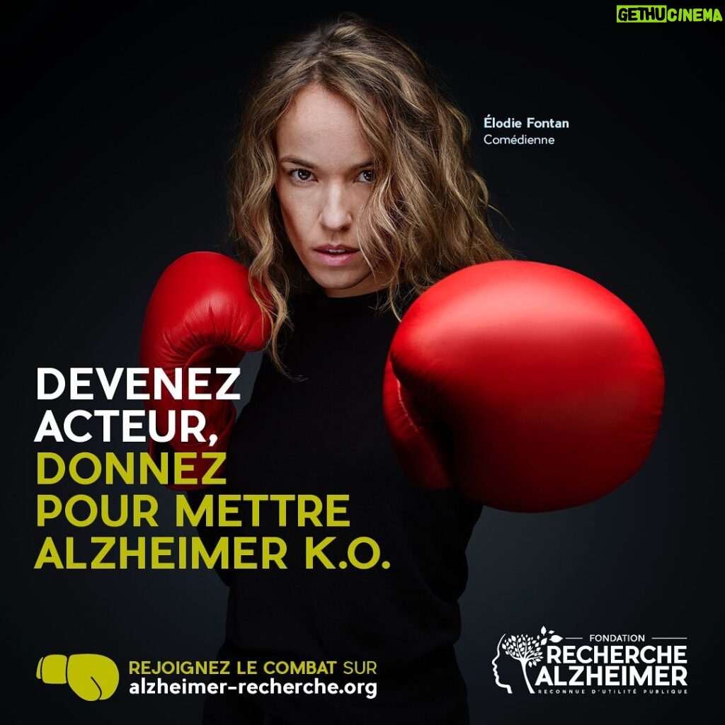 Élodie Fontan Instagram - Elodie Fontan crève l’écran dans notre dernière campagne de sensibilisation. Actrice très appréciée des Français pour son talent, sa fraîcheur et son humour, elle prend très au sérieux le combat contre la maladie d’Alzheimer, une cause qui la touche de près. Comme @elodie_fontan voulez-vous vous aussi devenir un acteur décisif de notre combat contre la maladie ? Ensemble #mettonsalzheimerko 🥊 Merci @wnp_fr @denisrouvrestudio @jcdecauxglobal pour cette belle campagne. Pour en savoir plus rendez-vous sur notre site Fondation Recherche Alzheimer (lien ds la bio).