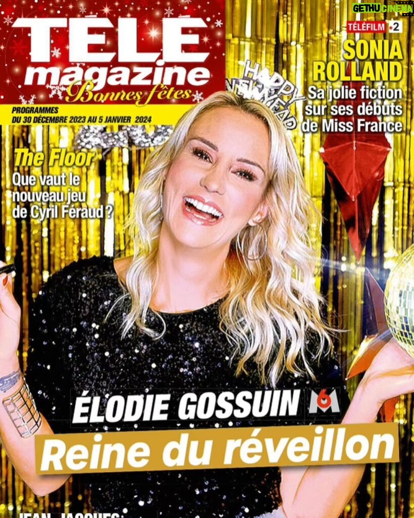 Élodie Gossuin Instagram - 🪩 Strass et Cotillons ✨ Demain je vous invite pour le plus magique des réveillons 🎉 Ce sera sur @m6officiel à 21h10 #M6SurSon31 Ne gardons que le meilleur de 2023✨💕 Quel est votre plus beau souvenir ?  Merci #Télémagazine pour cette couv cadeau de Noël ✨✨🎁