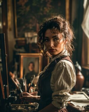 Émilie Nef Naf Instagram - « En maintes occasions, je m’interroge sur le fait que peut-être ma venue en ce monde s’est faite en une ère inopportune. Un temps où les artifices modernes tels que les réseaux n’avaient point existence, où l’amour se perpétuait éternellement. L’époque où les plumes des amants griffaient des missives enflammées, où les mélomanes s’enivraient de sonates classiques. Il est indubitable qu’une parcelle de mon être résonne pour cette ère de jadis, l’époque des élans passés. » ❤️ #bridgertonstyle #ia
