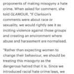 Caitríona Balfe Instagram – What some people may think are flippant remarks or try to pass off as comedy can actually have grave consequences… @stellacreasy put it so succinctly here. There should be no place for this kind of misogyny….. maybe people like @jeremyclarkson1 should ask themselves why this young woman who made decisions for the health and safety of her family triggers him so much. It’s shameful @thesun published his violent racist misogynistic language.