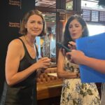 Caitríona Balfe Instagram - Thanks Austin for a fun time! Shout out to @caitrionabalfe @nightmaril for a great @outlander_starz panel at @atxfestival. ♥️💫 There may be a bts video of the two of them learning how to Tiktok… 👀 which we might release 🤷🏾‍♀️ Special thanks to @legwinn & @csylvia613 🍾