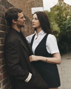 Caitríona Balfe Instagram - Thank you @britishvogue for the lovely write up and photo shoot for @belfastmovie … Such a fun day… tough working with an amateur like @jamiedornan but we all have our crosses to bear!! Photos’s @scotttrindle Styling @juliabrenard Hair @annacofone Makeup @jennycoombsmakeup 💅 @robbietomkins Thank you @oemarks for the lovely chat and @edward_enninful for having us. 💗💗