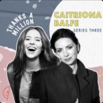 Caitríona Balfe Instagram – Had such a lovely time talking with the brilliantly joyful @angelascanlon who makes a point of searching out the good in the world .. so I shared all my shit experiences!!! Sorry Angela!! But it’s a brilliant podcast with lots of amazing people and so worth the listen – Thanks a Million Podcast. 💗💗💗