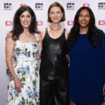 Caitríona Balfe Instagram - Thanks Austin for a fun time! Shout out to @caitrionabalfe @nightmaril for a great @outlander_starz panel at @atxfestival. ♥️💫 There may be a bts video of the two of them learning how to Tiktok… 👀 which we might release 🤷🏾‍♀️ Special thanks to @legwinn & @csylvia613 🍾