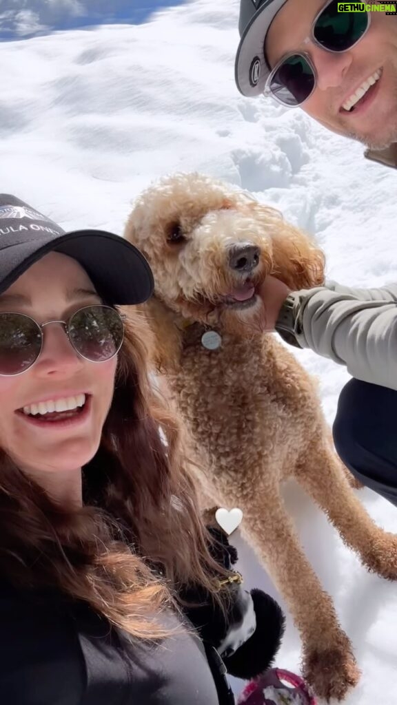 Caity Lotz Instagram - We finished up a movie and got to spend the day in the snow and sunshine ☀️ ❄️ this was first time Penny has ever seen real snow 🩷