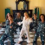 Caity Lotz Instagram - Where my ladies at?? 🙋‍♀️everywhere we go we must dance 🪩 #cuffitchallenge