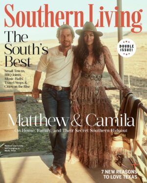 Camila Alves Instagram - And then this happened…what an honor to be on the cover of @southernlivingmag honoring a place we call home and our love for Texas and the South! Link in bio for cover story

@southernlivingmag
Story: @jonnymiles
Photographer: @millermobley
Prop Styling: @saraoswaltstylist
Camila Alves McConaughey Wardrobe Styling: @sasathomann/@onerepresents
Camila Alves McConaughey Makeup: @adamdecruz/@onerepresents
Camila Alves McConaughey Hair: @rominahair/@homeagency
Matthew McConaughey Makeup: @karayoshimotobua/@aframe_agency
Matthew McConaughey Hair: @johnny.hernandez.hair/Julian Marc
Cinematographer: @kylecockayne/@artsandlabor
Video Editor: Maura Willey
Video Director: @happygojoanie