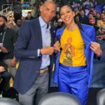 Candace Parker Instagram – When in Rome you do as the Romans do…..When in Indiana……. 🤷🏽‍♀️ #31 (Only Reggie could get this Bulls fan in yellow and blue) #OneOfTheGreatestEver I’m pinching myself…. I get to call the All-Star game with this crew!!!