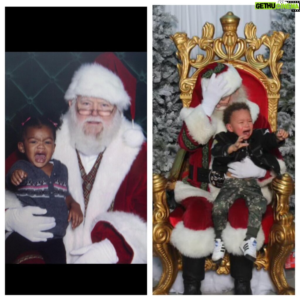 Candace Parker Instagram - Merry Christmas!!!❤️❤️❤️❤️ (Lai and Goose at the same age)😂😂❤️❤️