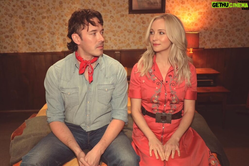Candice King Instagram - What a spaghetti western fantastic fever dream having the pleasure of joining @sampalladio in his music video for his new single “Tennessee (ft. @shifty71 )” STREAMING NOW! Swipe to see some fun stills 📸 and who else came out to play 👀 Video is OUT on YouTube to watch NOW 📺