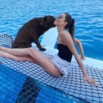 Cansu Dere Instagram - Aldım öpücüğü ⛵️🐾 #Django 💙