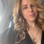 Cara Buono Instagram - Plane selfies with curls #flying #selfie #goodhairday
