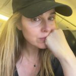 Cara Buono Instagram - Plane selfies. Been a while. Dark circles and top knot. #plane #travel #switzerland #zurich #instagood #basel #topknot #strangerthings
