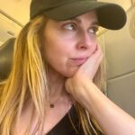 Cara Buono Instagram - Plane selfies. Been a while. Dark circles and top knot. #plane #travel #switzerland #zurich #instagood #basel #topknot #strangerthings