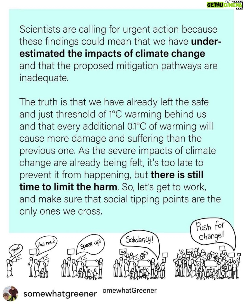 Carice van Houten Instagram - This might help to get your head around the climate crisis. @somewhatgreener