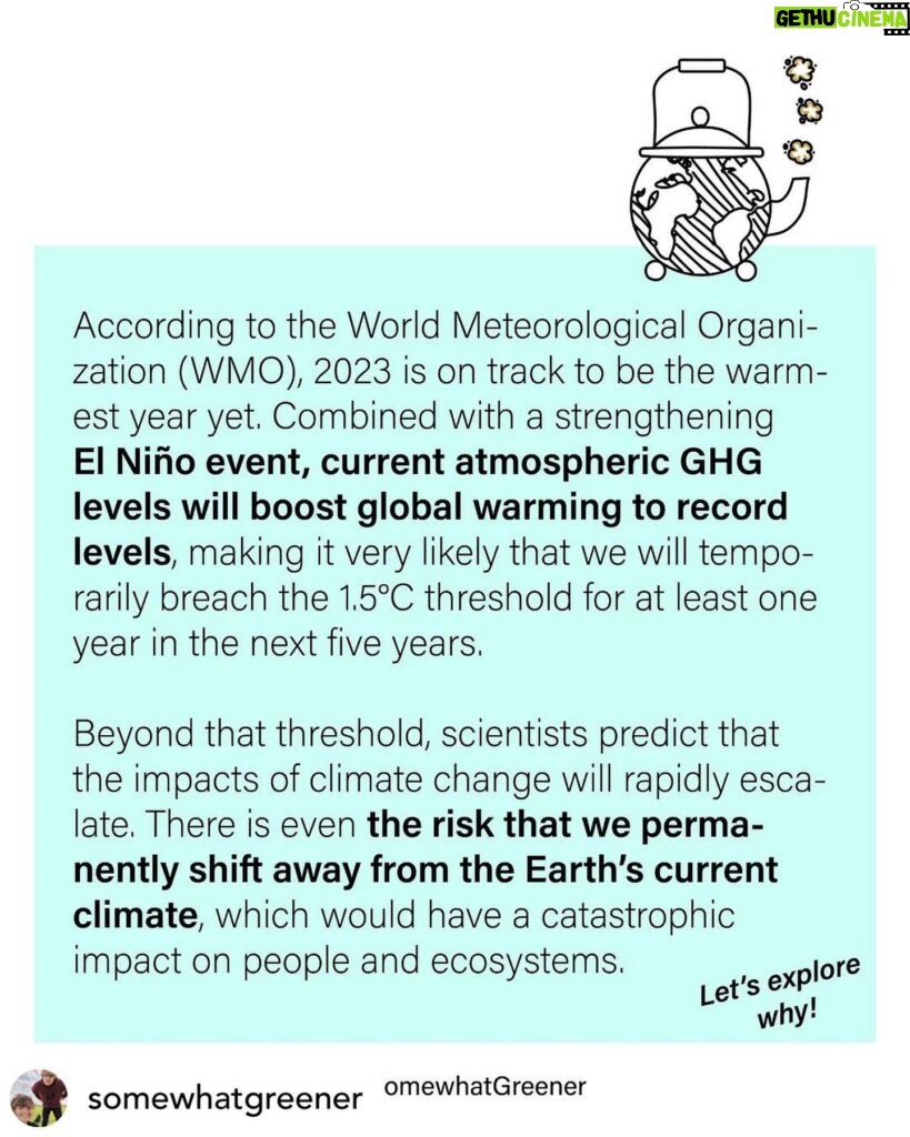 Carice van Houten Instagram - This might help to get your head around the climate crisis. @somewhatgreener