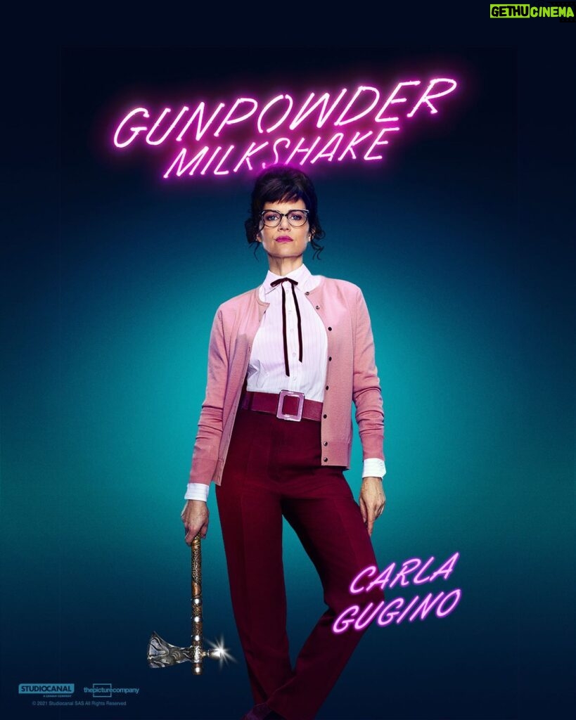 Carla Gugino Instagram - Meet Madeleine. She’s a librarian. She’s going to make a little noise. GUNPOWDER MILKSHAKE a @studiocanal production will be in cinemas internationally this summer. Also on Netflix in USA/Canada/Nordics July 14 #GunpowderMilkshake @gunpowdermilkshake